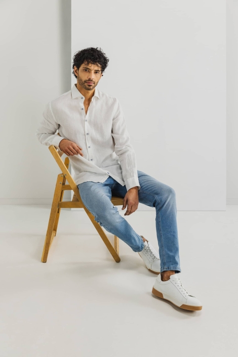 State of Art shirt ls plain linen